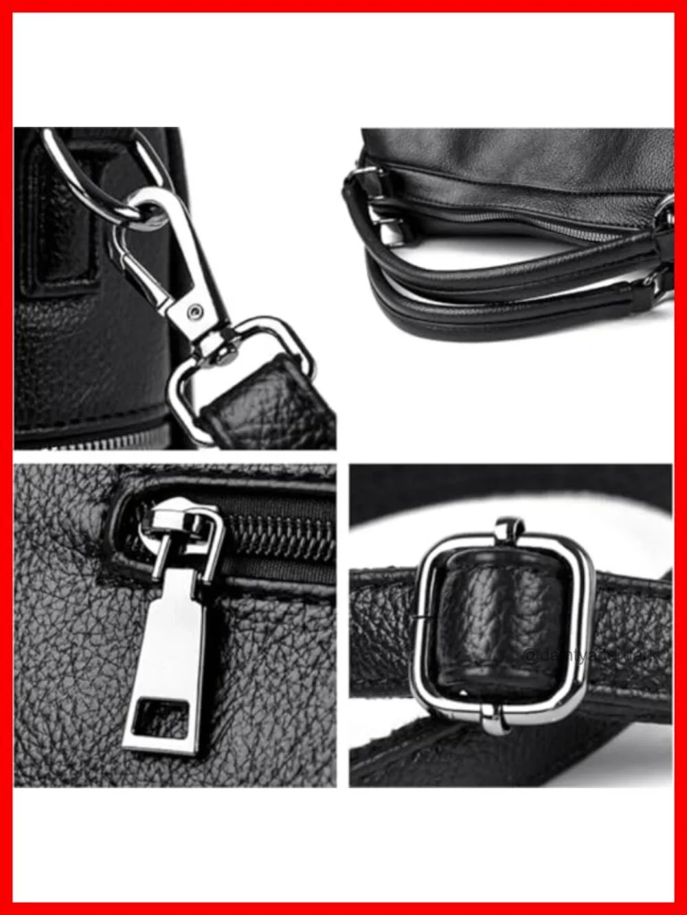 Vegan Leather Satchel Handbag Crossbody Purse with Pendant